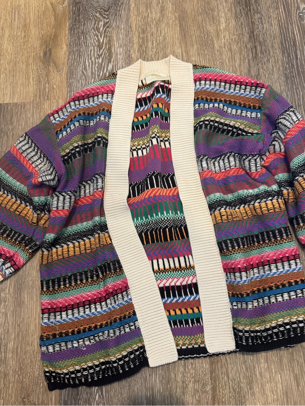Anthropologie Maeve Multicolor Stripe Cardigan